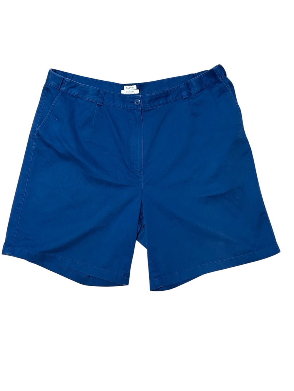 L.L.Bean Original Fit 100% Cotton Chino Shorts Size 20W Expandable Waist
